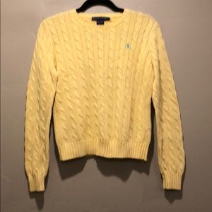 Yellow Cable Knit Sweater